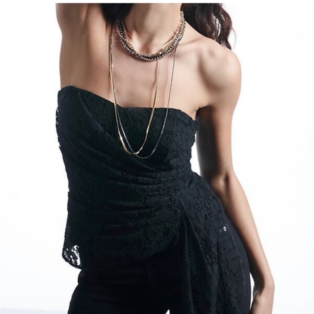 Mare Mare X Anthropologie strapless lace bustier